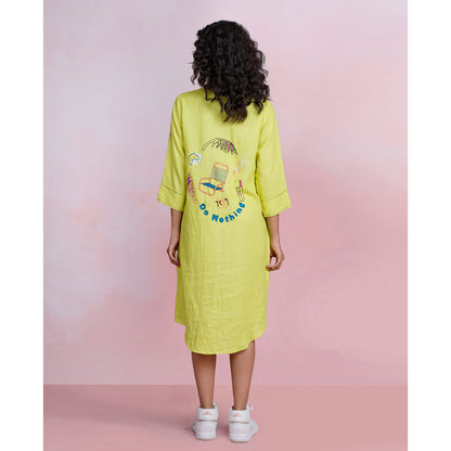 The House of Hemp Zen Sage Shirt Dress