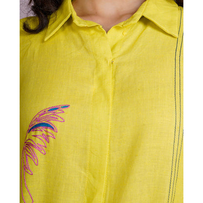 The House of Hemp Mellow Lemon Shirt Dress