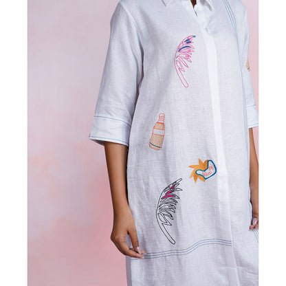 The House of Hemp Calm Cloud Shirt Dress