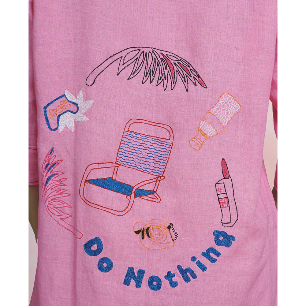 The House of Hemp Blush Breeze Shirt Dress