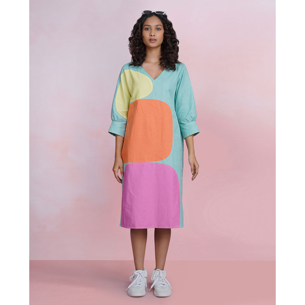 The House of Hemp Viola Aqua Blue Dress