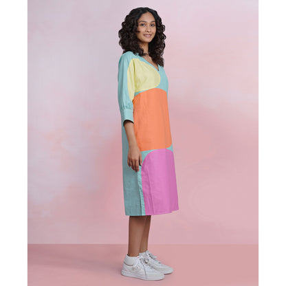 The House of Hemp Viola Aqua Blue Dress
