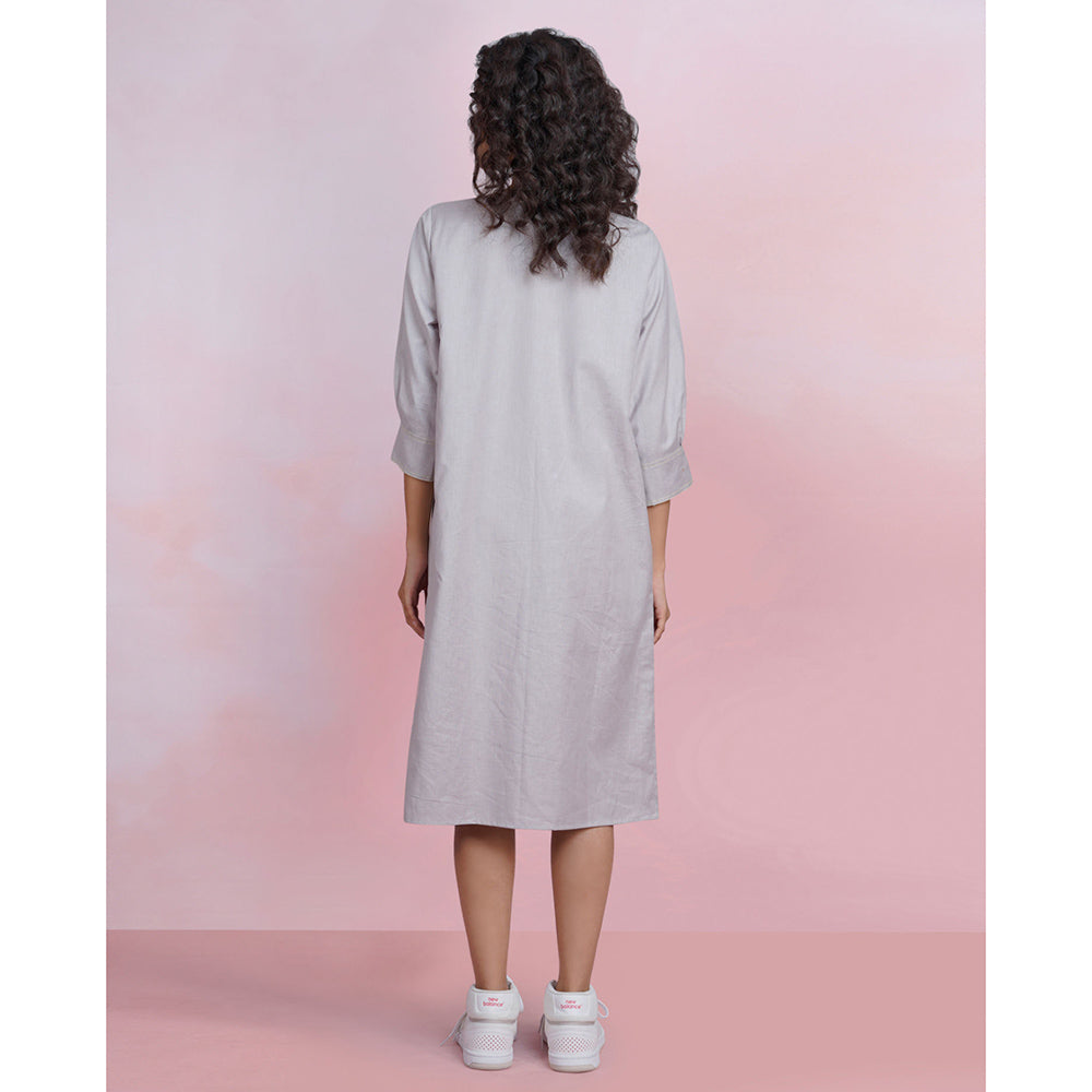 The House of Hemp Grey Viola Mist Dress