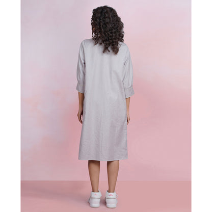 The House of Hemp Grey Viola Mist Dress