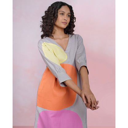 The House of Hemp Grey Viola Mist Dress