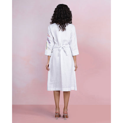 The House of Hemp Pearl Pocket Dress with Belt (Set of 2)