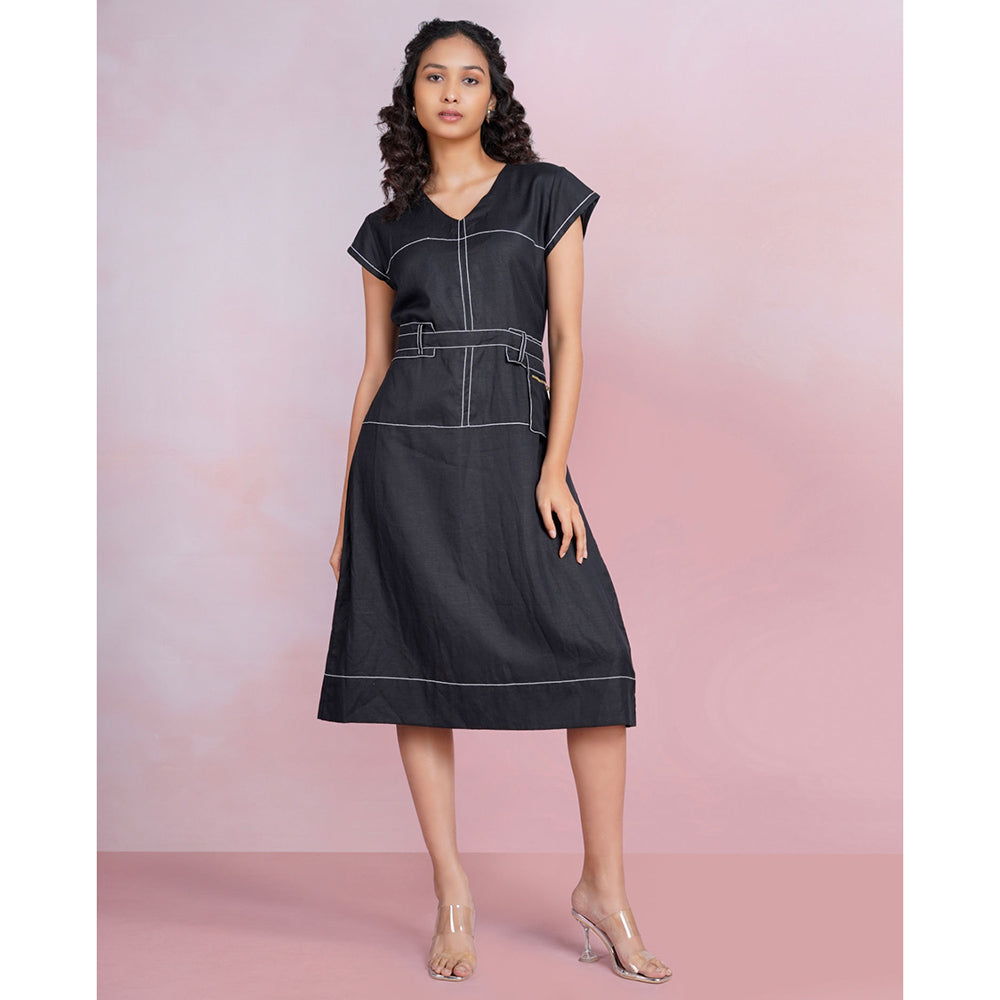 The House of Hemp Dune Whisper Dress - Black (Set of 2)