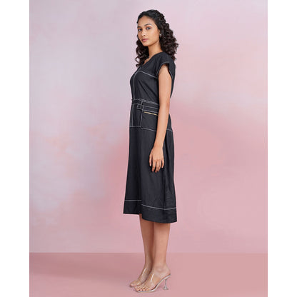 The House of Hemp Dune Whisper Dress - Black (Set of 2)