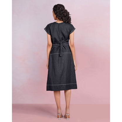The House of Hemp Dune Whisper Dress - Black (Set of 2)