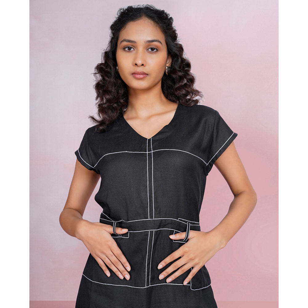 The House of Hemp Dune Whisper Dress - Black (Set of 2)