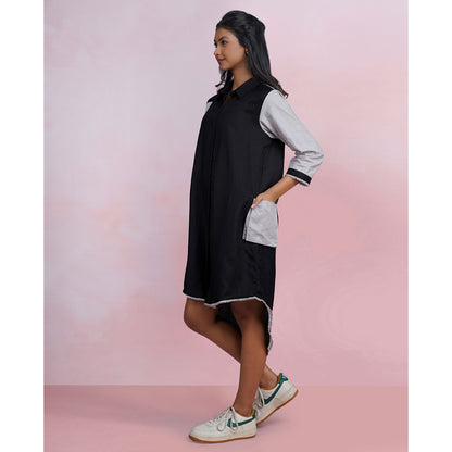 The House of Hemp Graphite Aura Shirt Dress