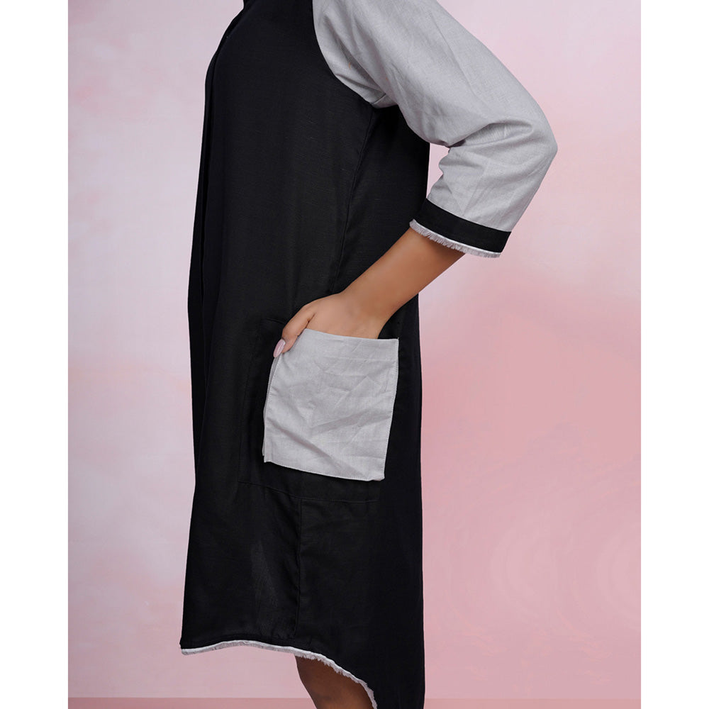 The House of Hemp Graphite Aura Shirt Dress