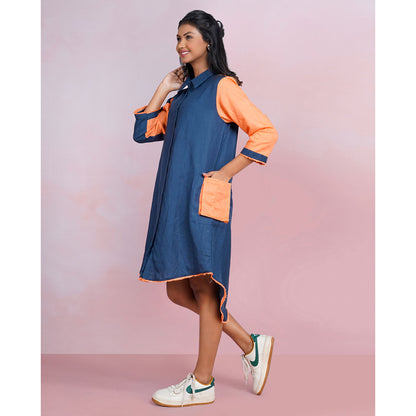 The House of Hemp Sunset Tide Shirt Dress