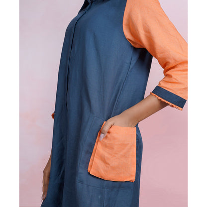 The House of Hemp Sunset Tide Shirt Dress