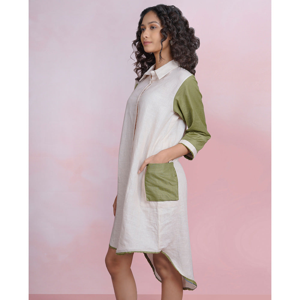 The House of Hemp Fern Haze Shirt Dress