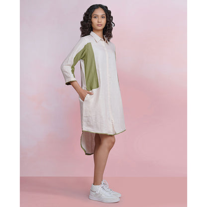 The House of Hemp Fern Haze Shirt Dress