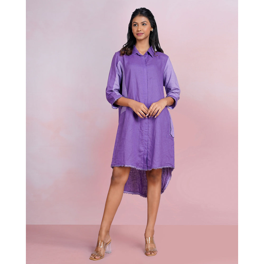 The House of Hemp Violet Dusk Shirt Dress