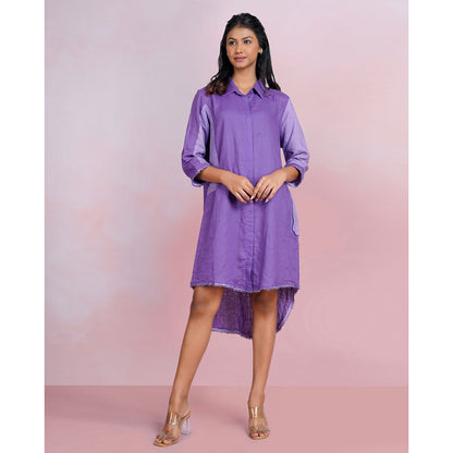 The House of Hemp Violet Dusk Shirt Dress