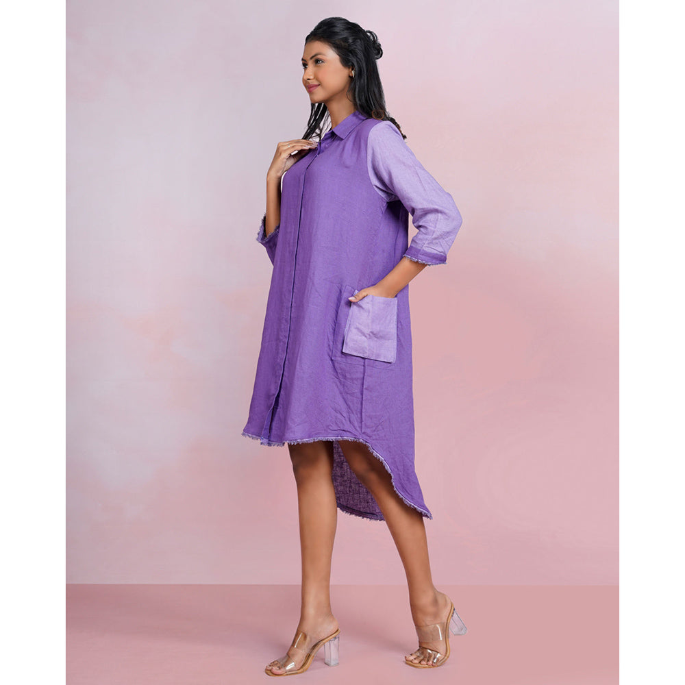 The House of Hemp Violet Dusk Shirt Dress