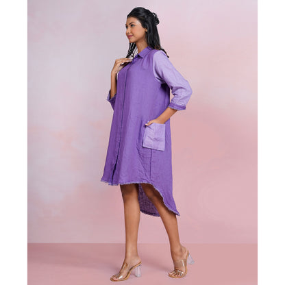 The House of Hemp Violet Dusk Shirt Dress