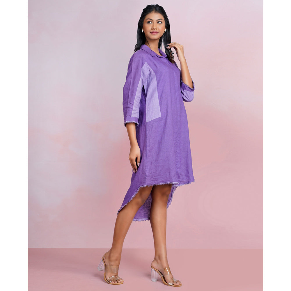 The House of Hemp Violet Dusk Shirt Dress