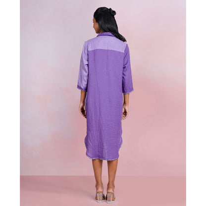 The House of Hemp Violet Dusk Shirt Dress