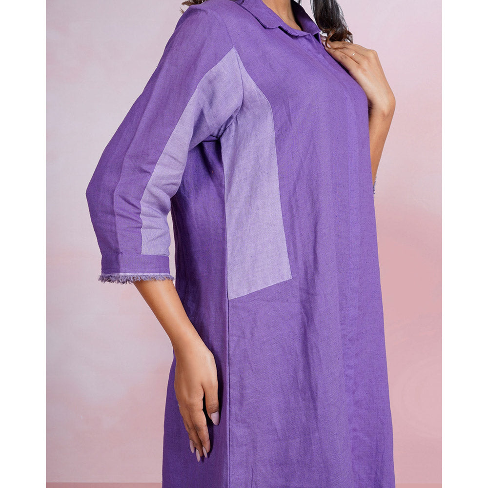The House of Hemp Violet Dusk Shirt Dress