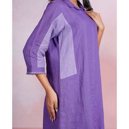 The House of Hemp Violet Dusk Shirt Dress