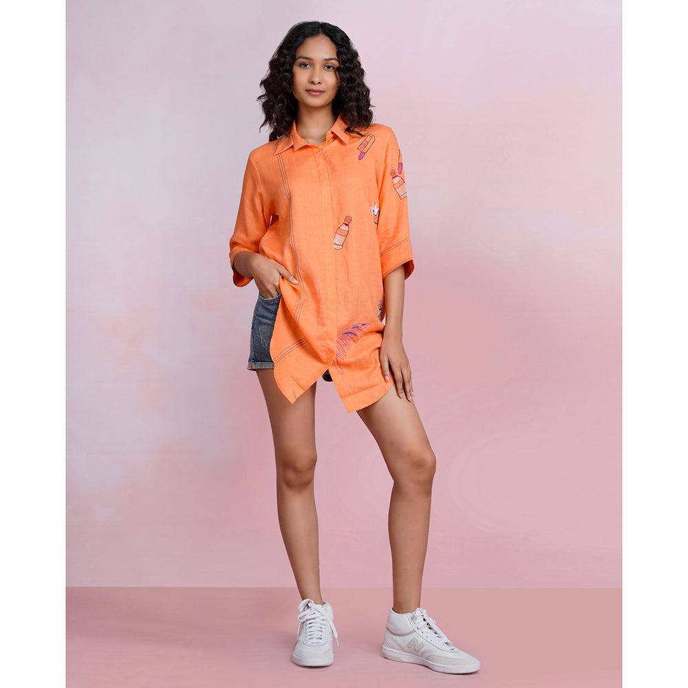 The House of Hemp Amber Zen Embroidered Shirt