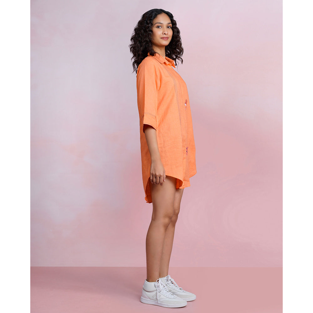 The House of Hemp Amber Zen Embroidered Shirt