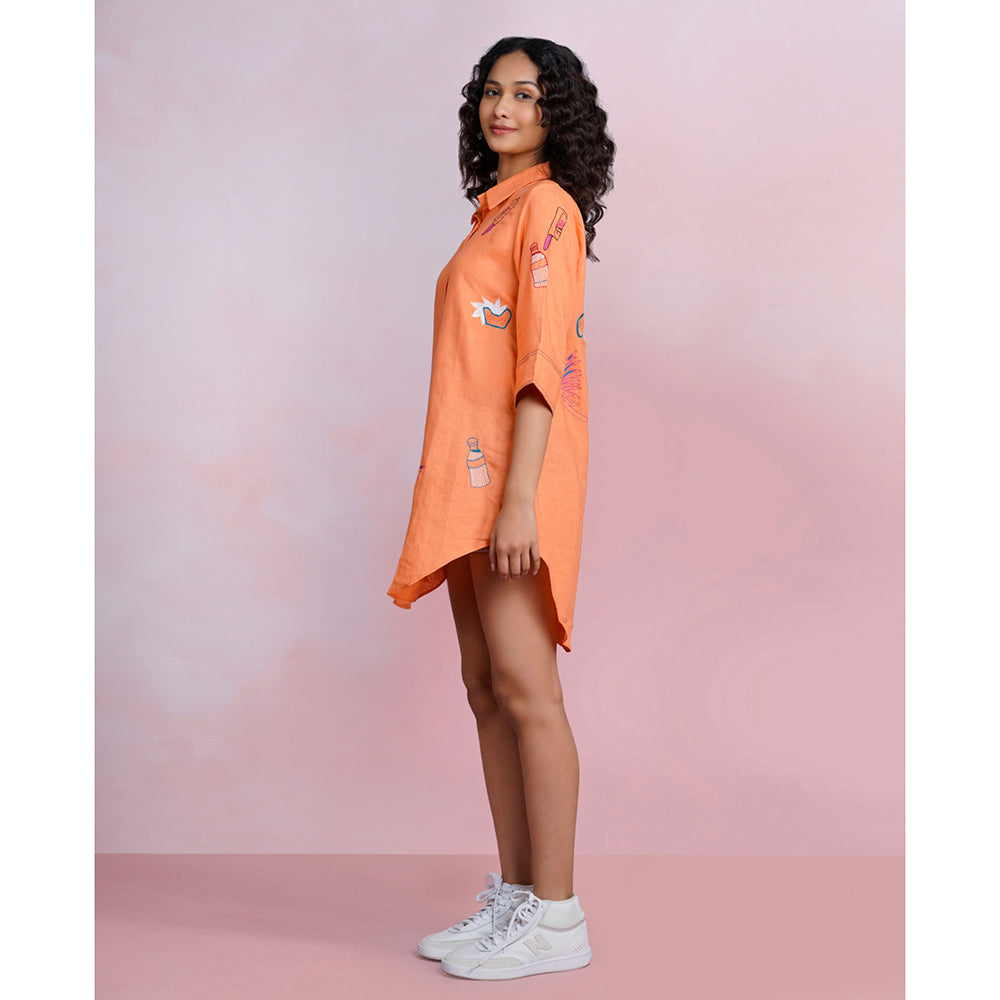 The House of Hemp Amber Zen Embroidered Shirt