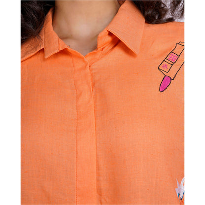The House of Hemp Amber Zen Embroidered Shirt