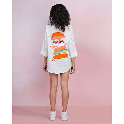 The House of Hemp Cloud Stacks Embroidered Shirt