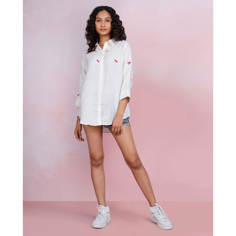 The House of Hemp Cloud Stacks Embroidered Shirt