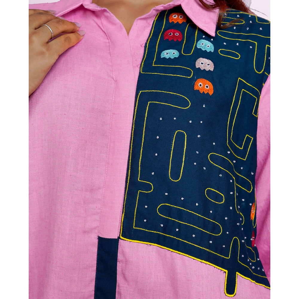 The House of Hemp Pixel Quest Embroidered Shirt
