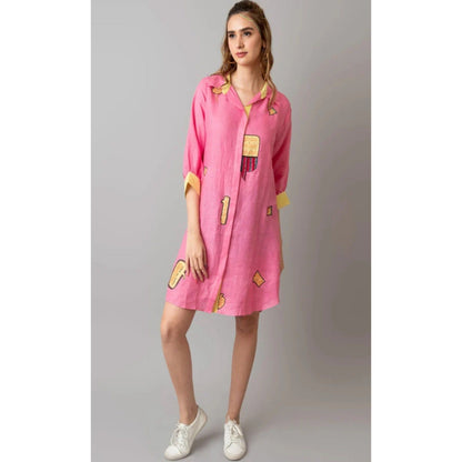 The House of Hemp Pink Overthinking Dress