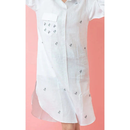 The House of Hemp White Prick Dress