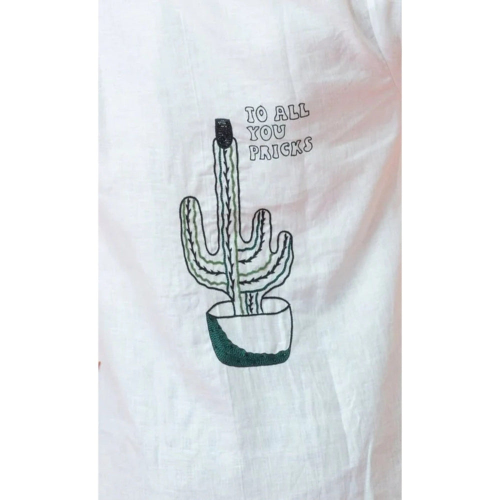 The House of Hemp White Prick Dress