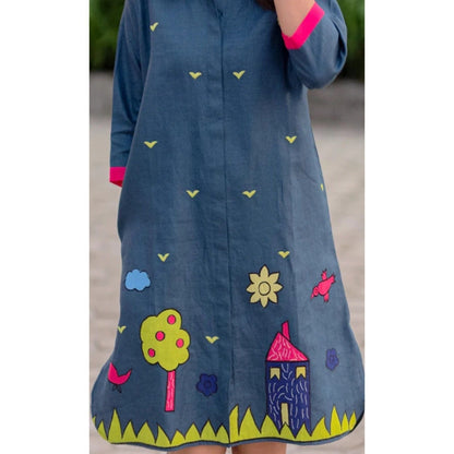 The House of Hemp Blue Azure Horizon Dress
