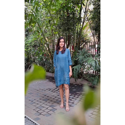 The House of Hemp Blue Serene Dress