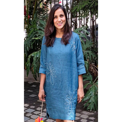 The House of Hemp Blue Serene Dress