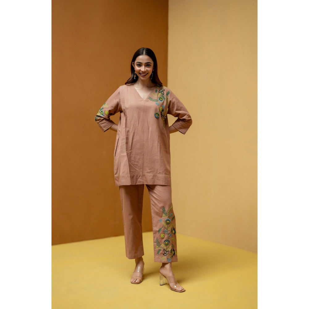 The House of Hemp Peach Kaashni Co-Ord Set