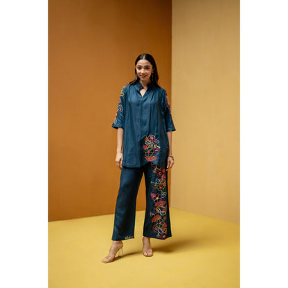 The House of Hemp Blue Neelofar Co-Ord Set