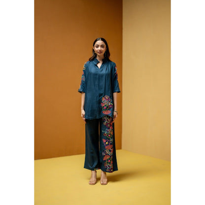 The House of Hemp Blue Neelofar Co-Ord Set