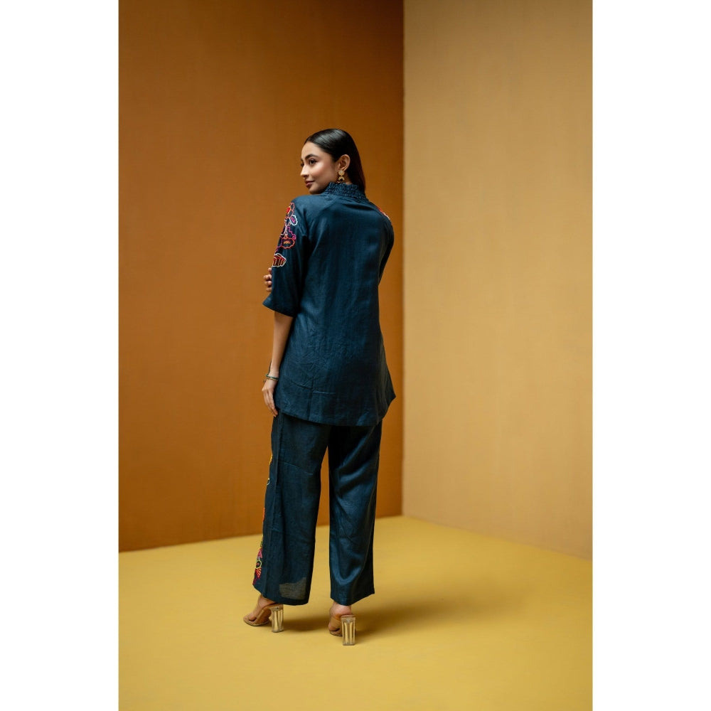 The House of Hemp Blue Neelofar Co-Ord Set