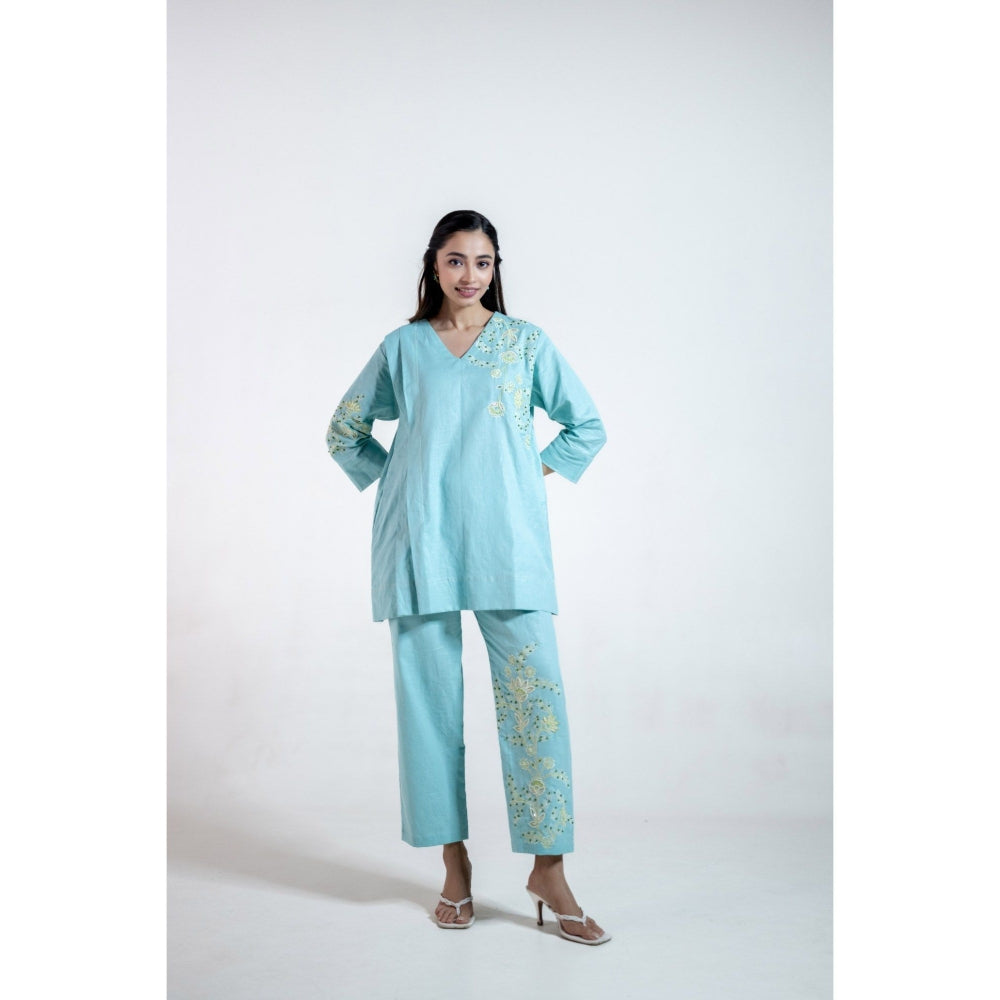 The House of Hemp Blue Aarzu Co-Ord Set