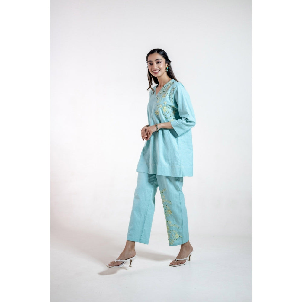 The House of Hemp Blue Aarzu Co-Ord Set