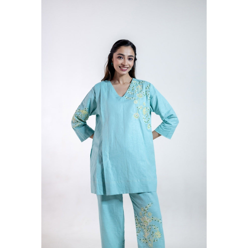 The House of Hemp Blue Aarzu Co-Ord Set