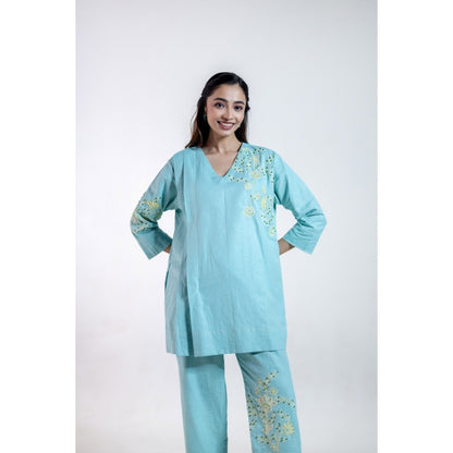 The House of Hemp Blue Aarzu Co-Ord Set