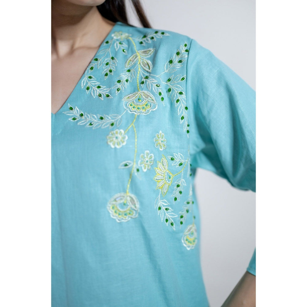 The House of Hemp Blue Aarzu Co-Ord Set